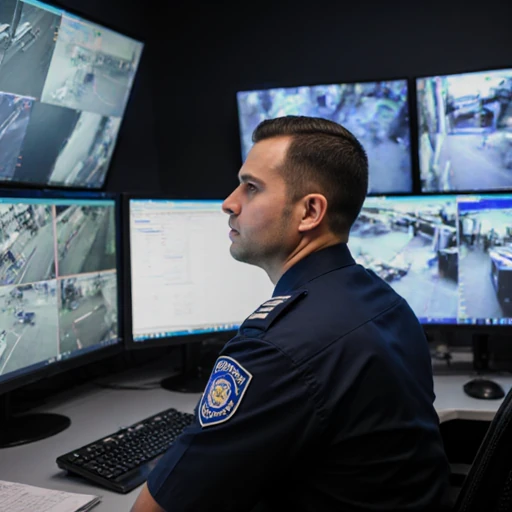 security guard company - high-tech control room