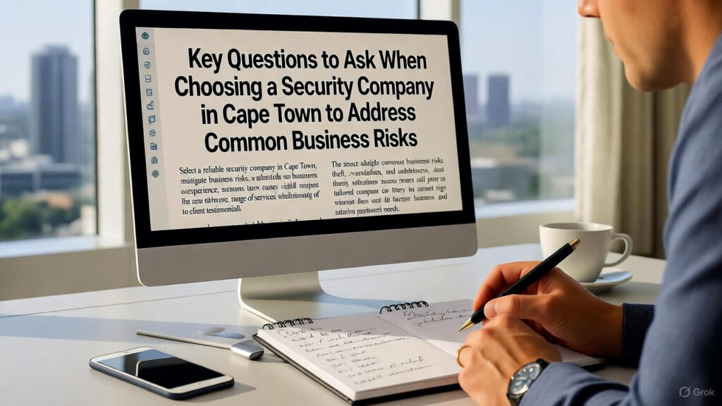 Questions to ask a security company in Cape Town