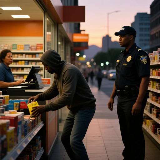 Security guards preventing shoplifting