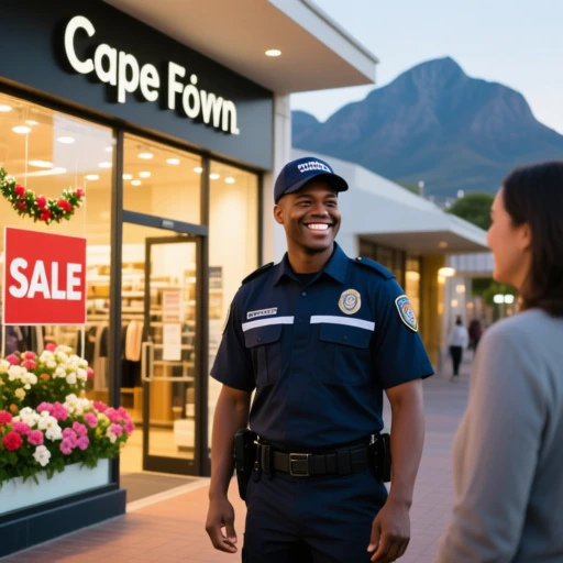 Security guards outside a retail store